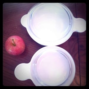 Vintage Corningware/Pyrex Grab-It Bowls Glass Lids